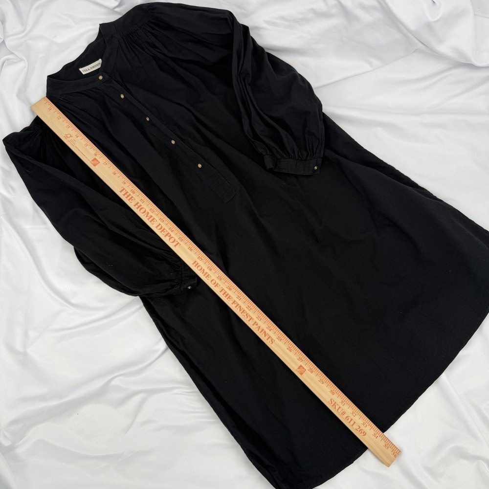 Ulla‎ Johnson Cotton Button Up Mini-Shirt Dress Pleated 3/4 Sleeve Button Cuffs - Picture 8 of 8